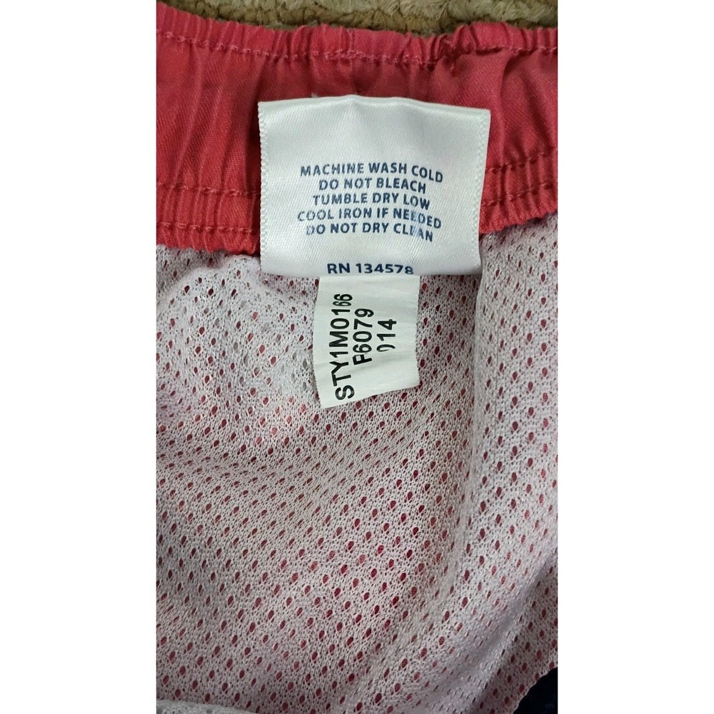 Vineyard Vines Fish Printed Swim Trunks Shorts Men's Size L Red Drawstring - Picture 9 of 10